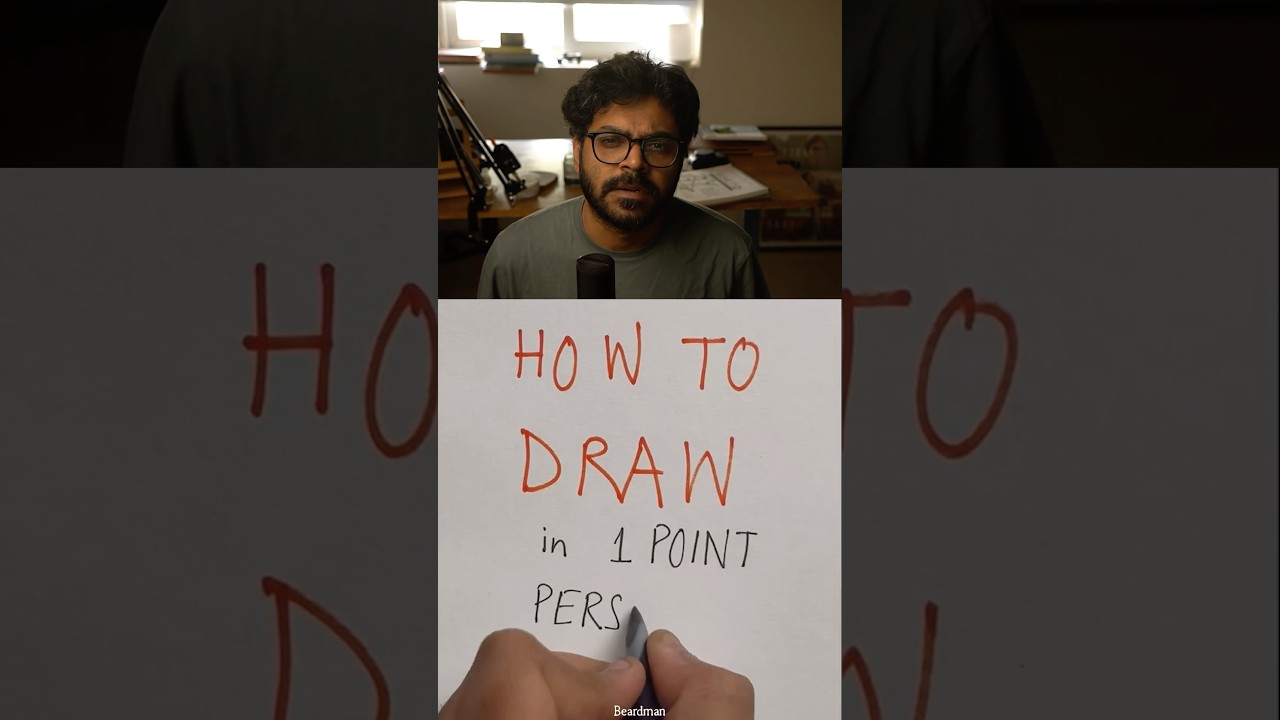 How to draw in 1-point perspective #drawing #tutorial #hindi