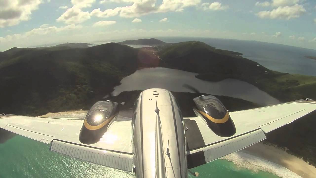 Flight from San Juan to Culebra, Puerto Rico