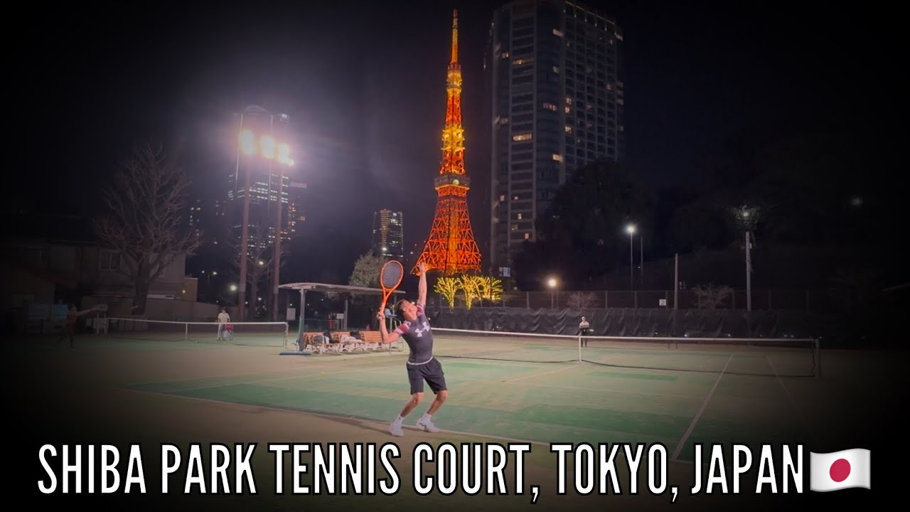 Shiba Park Tennis Court in Tokyo, Japan🇯🇵Coach Henry sharing