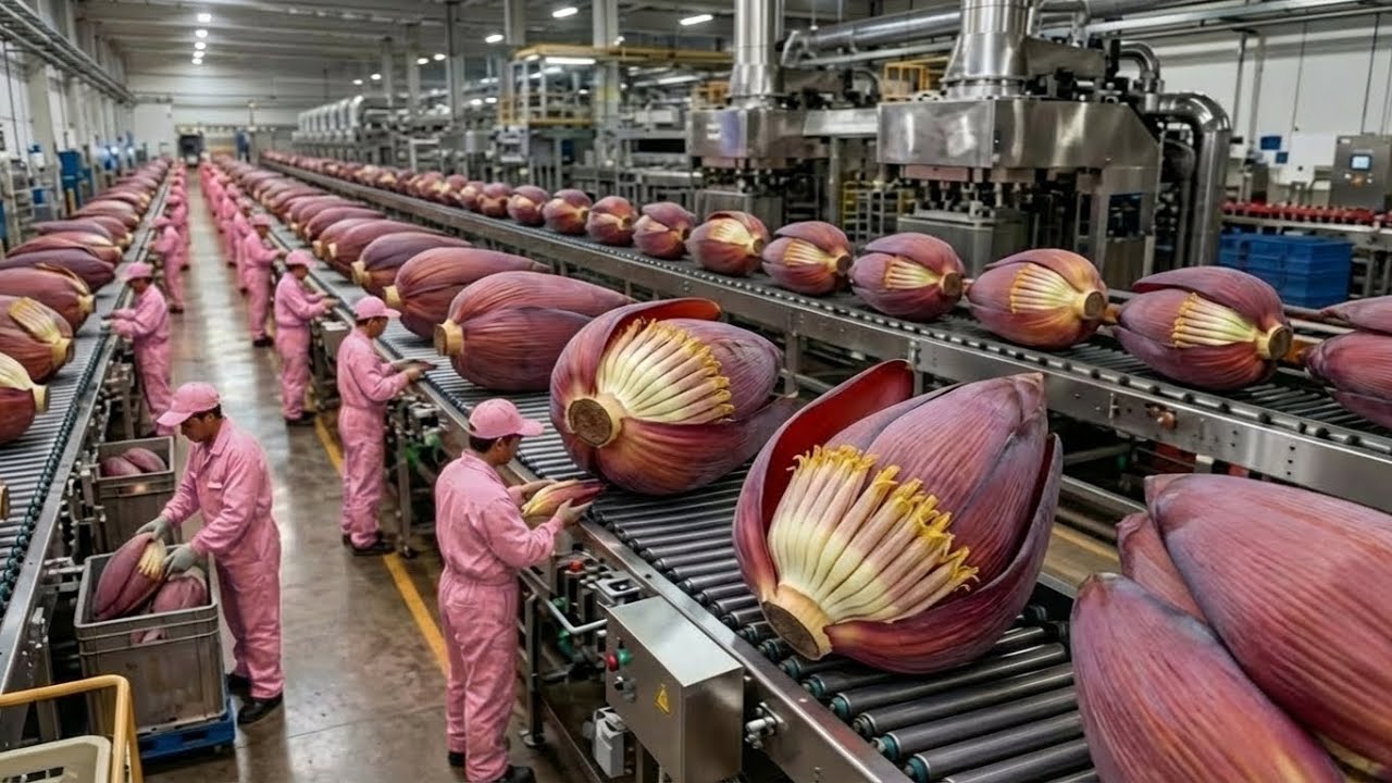 Inside a Banana Blossom Juice & Powder Factory | Food Manufacturing | Factory Frenzy