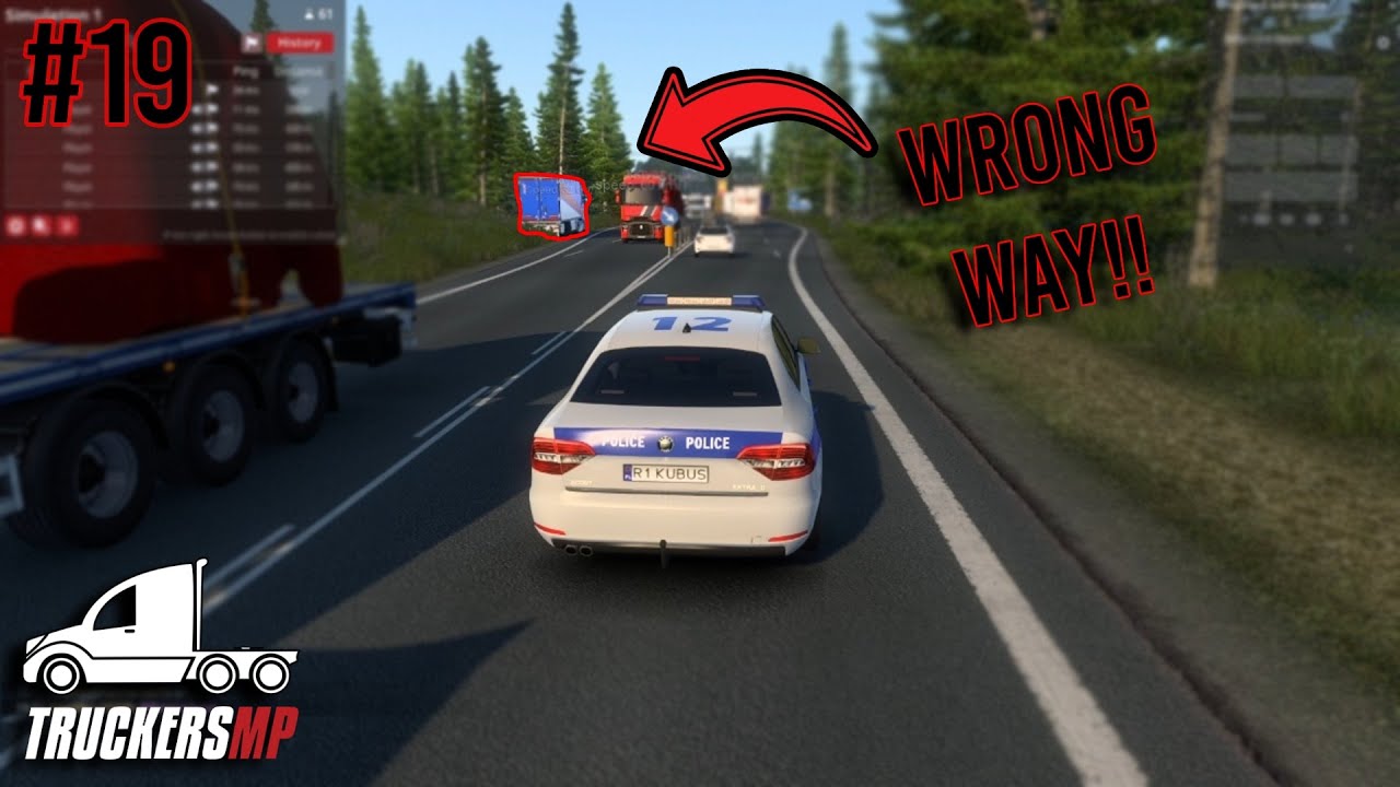 WRONG WAY!! |🚔| TruckersMP BIRTHDAY Moderation! #19