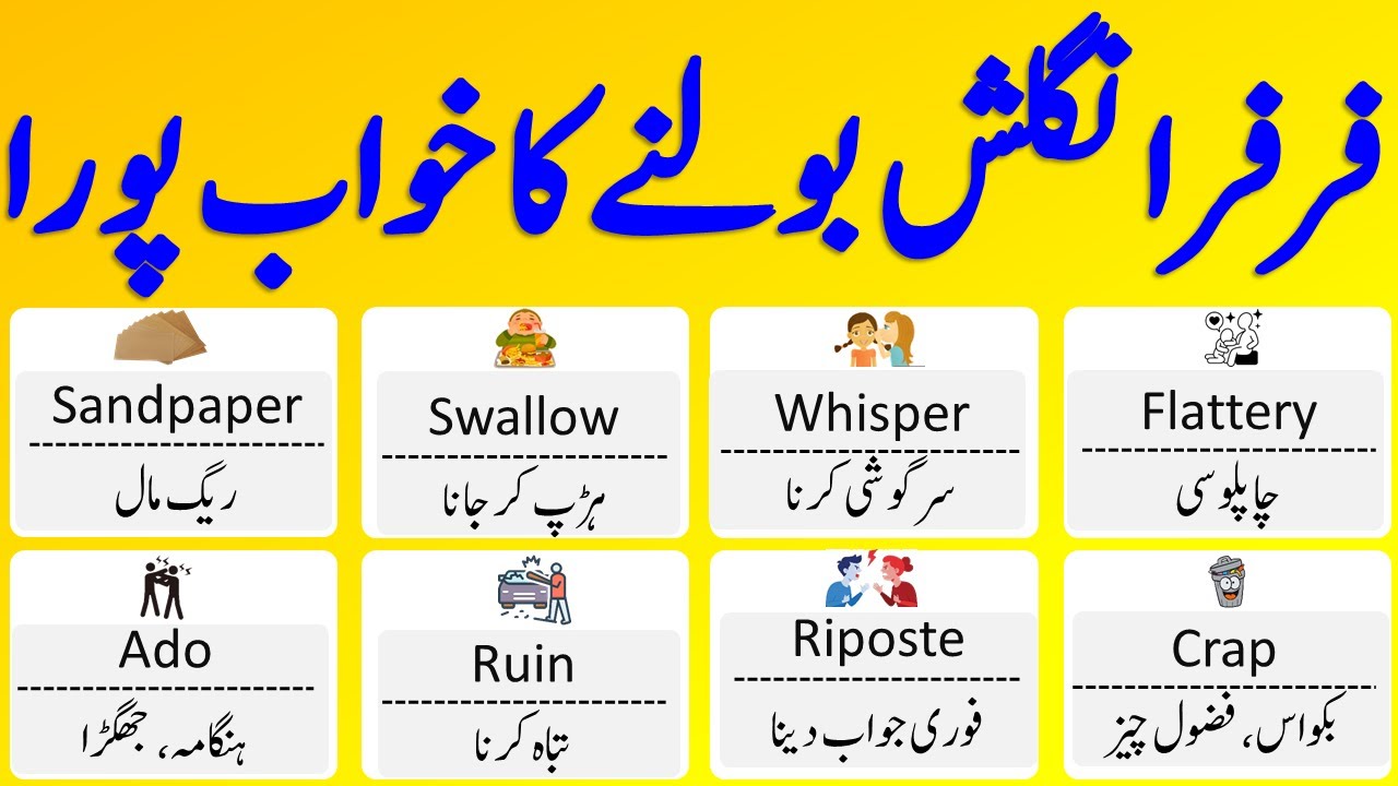 70 intermediate English Words with Their Urdu Meaning | Improve Your English Skills | @ilmrary