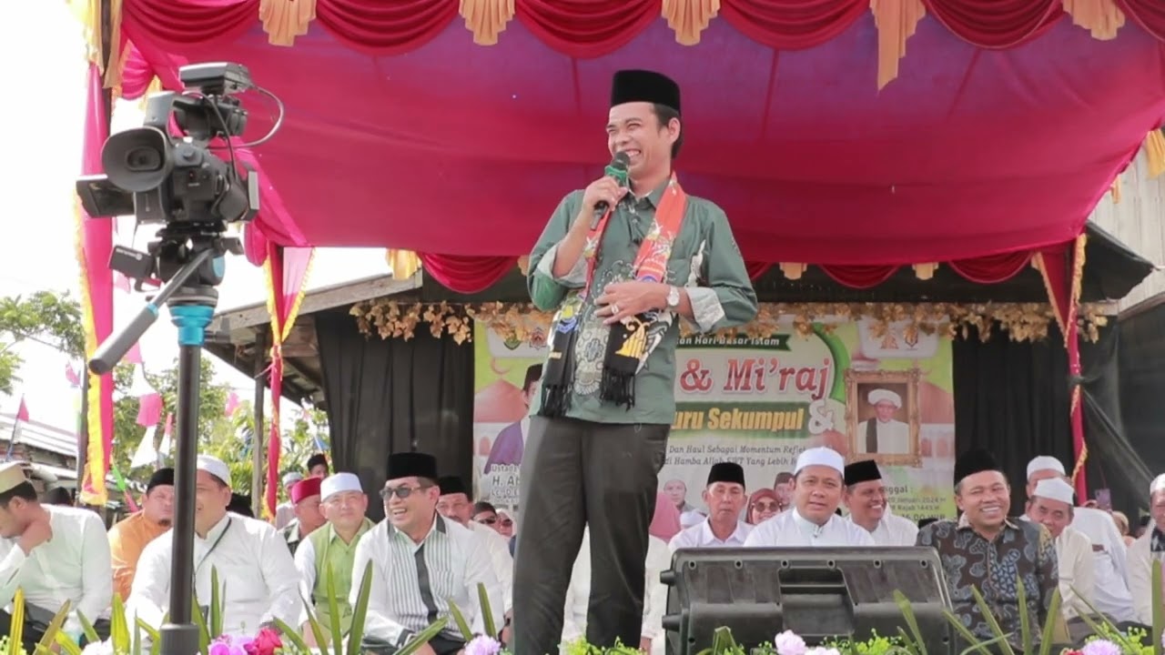 Isra' & Mi'raj dan Haul guru sekumpul di desa tanjung baru Prm. KH.Abdul Somad LC.D.E.S.A PhD T.2024