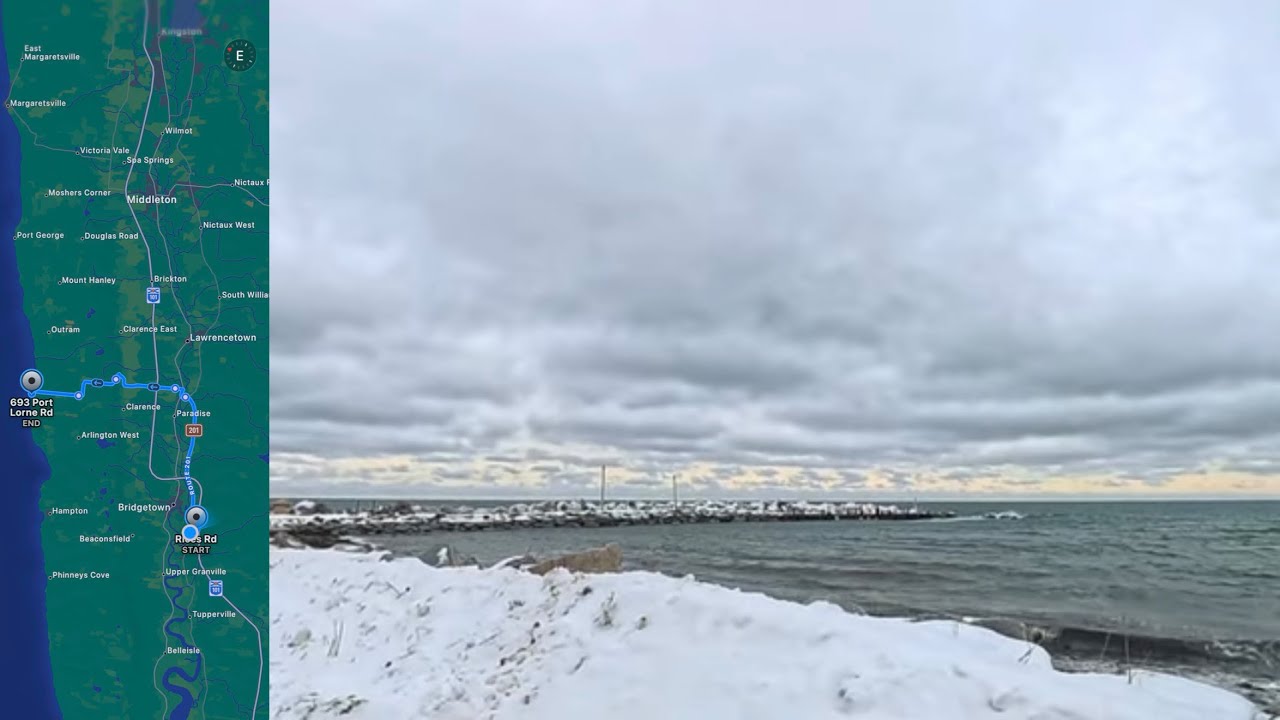 Snowy winter drive | Paradise to Port Lorne | Nova Scotia | Canada 
