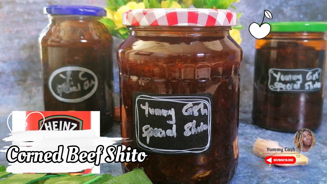 How to prepare Authentic Ghana Shito Recipe with Corned Beef | black chilli oil