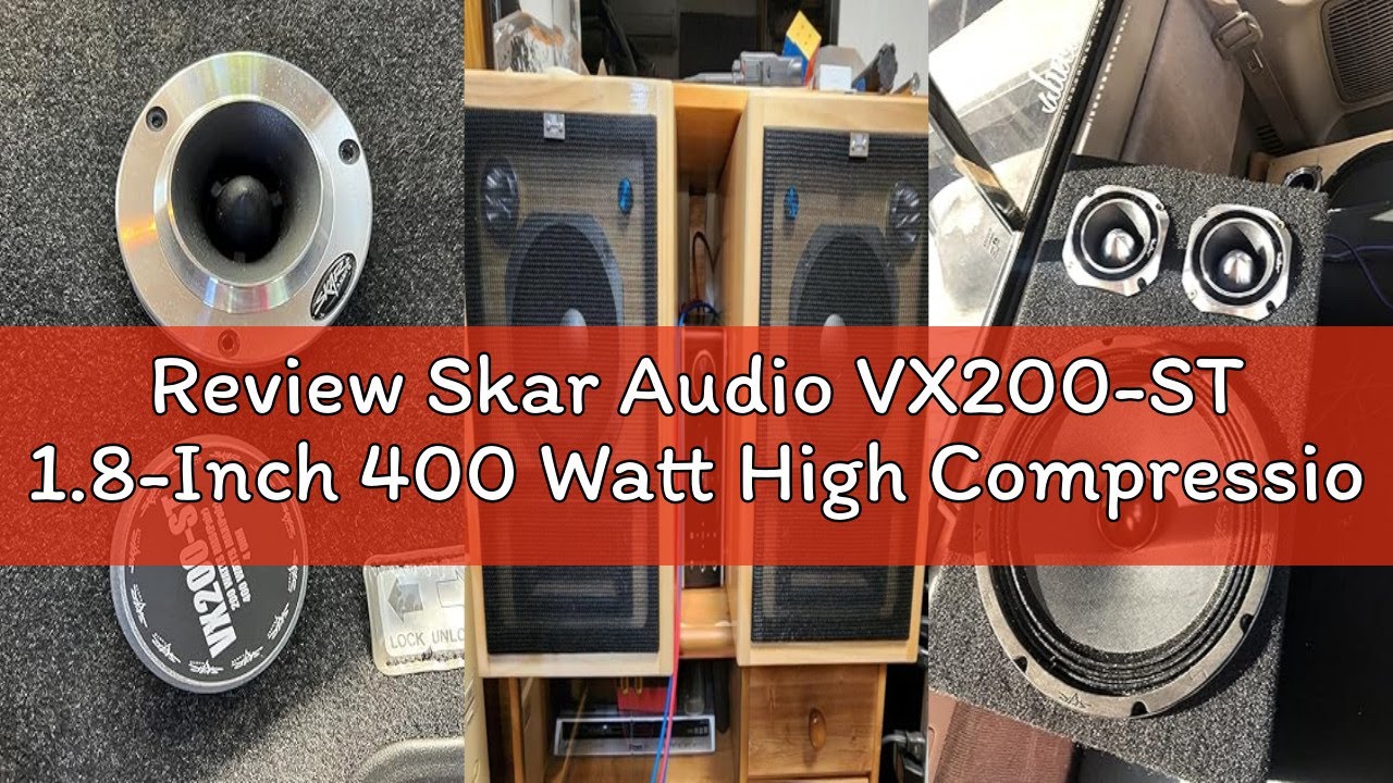 Review Skar Audio VX200-ST 1.8-Inch 400 Watt High Compression Aluminum Bullet Super Tweeters, Pair