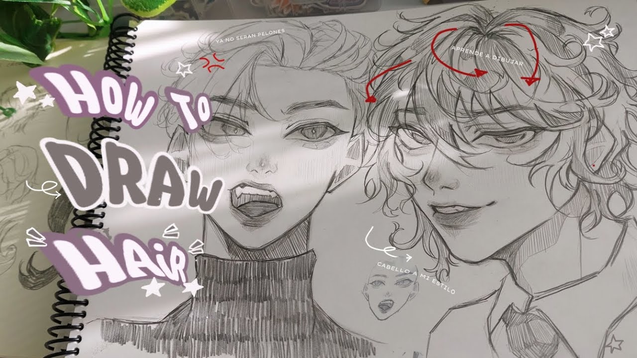 🌻🌿COMO dibujar CABELLO/ PELO ☆ TIPS + consejos | Mi estilo| How to draw HAIR  ★