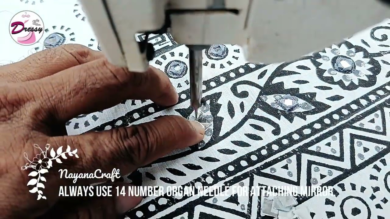 transform your block print clothes with mirror work