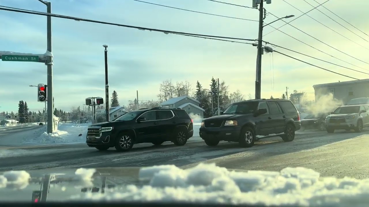 A beautiful sunny winter day in Alaska.