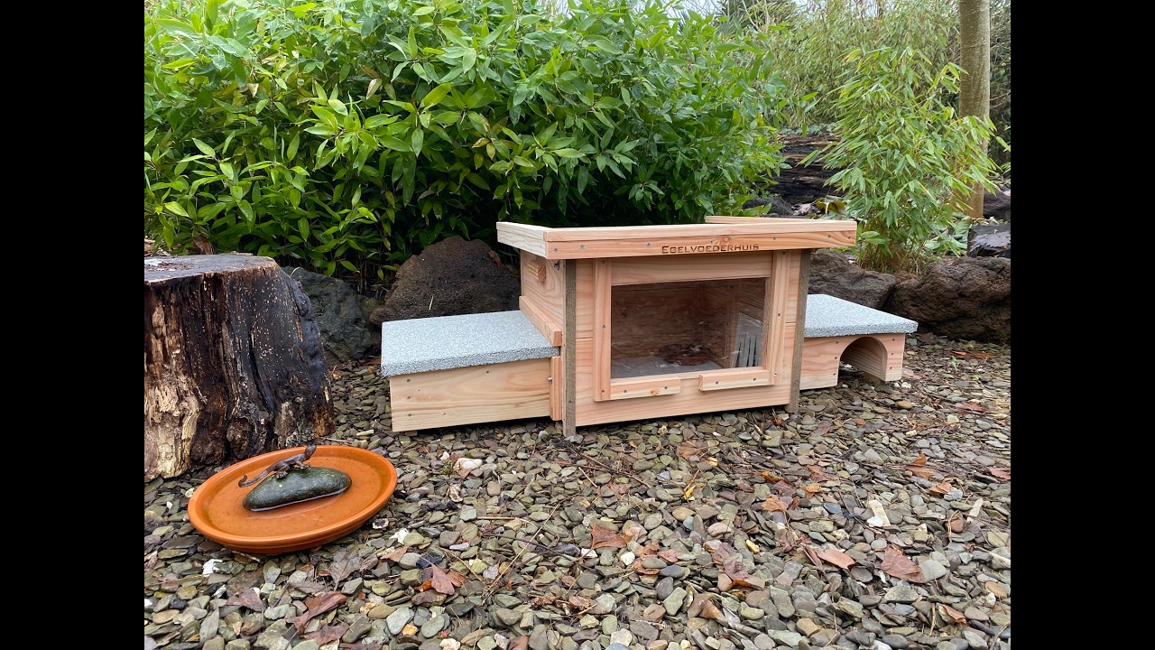 Egelvoederhuis / Hedgehog feeding station