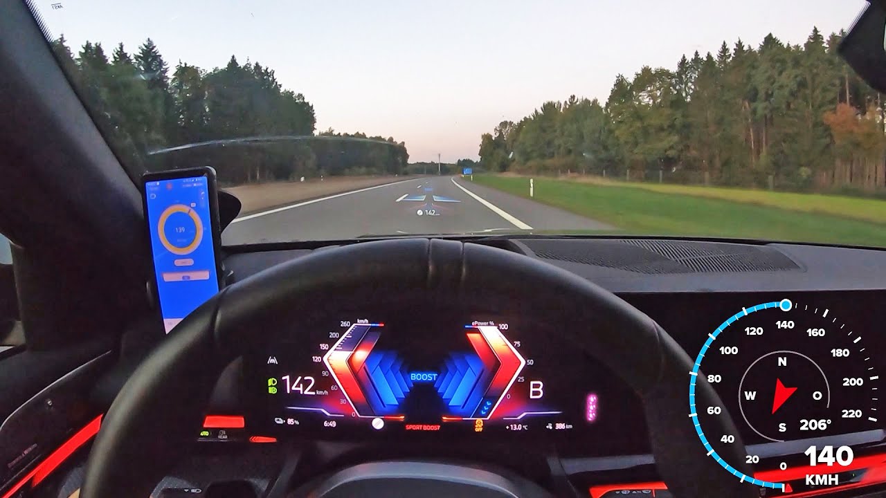 BMW i5 eDrive40 (2025) GPS Beschleunigung 0-Topspeed