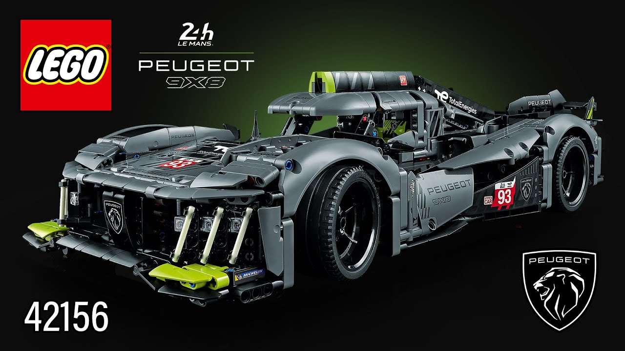 LEGO® Technic™ PEUGEOT 9X8 24H Le Mans Hybrid Hypercar (42156)[1775 pcs] Instructions | TBB