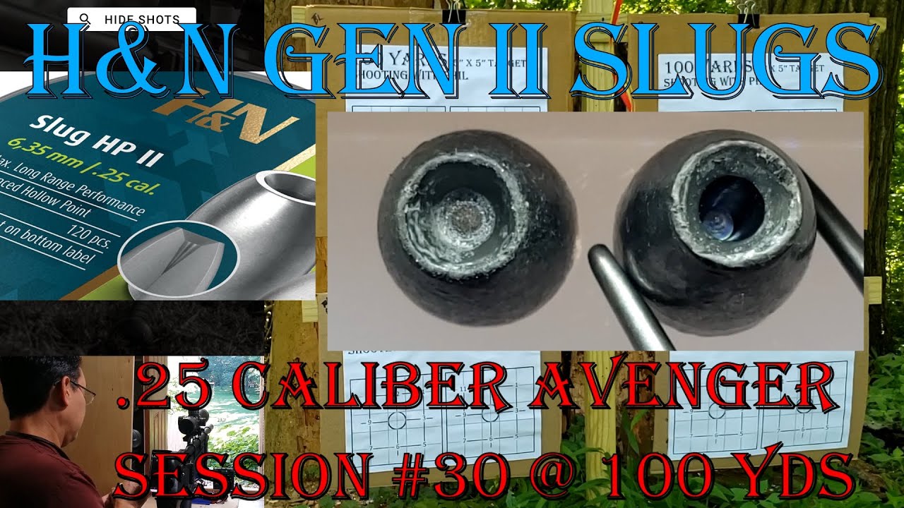 H&N Gen II Slugs | 100 Yards | Session #30 | .25 Avenger BP