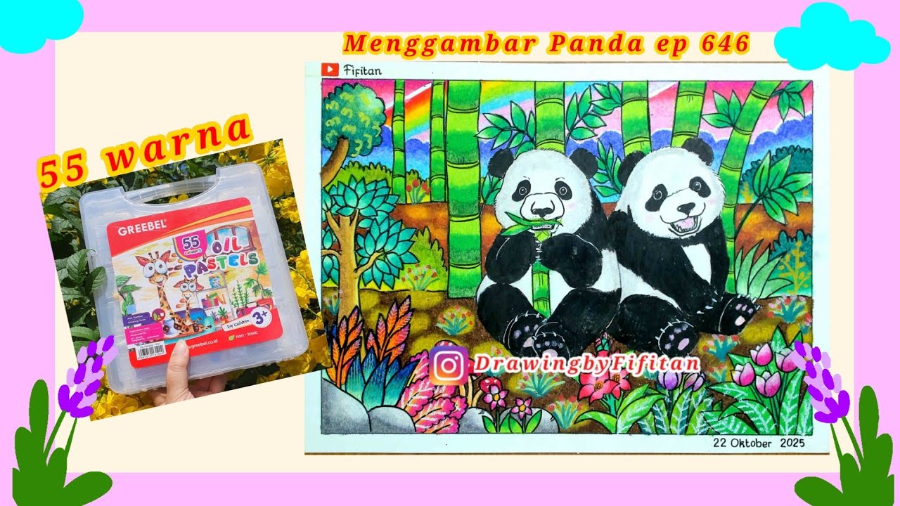 Cara Menggambar Hewan Panda EP 646