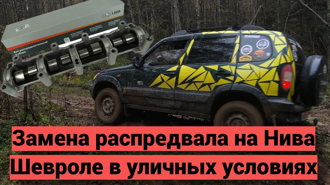 Замена распредвала на Нива Шевроле в уличных условиях.