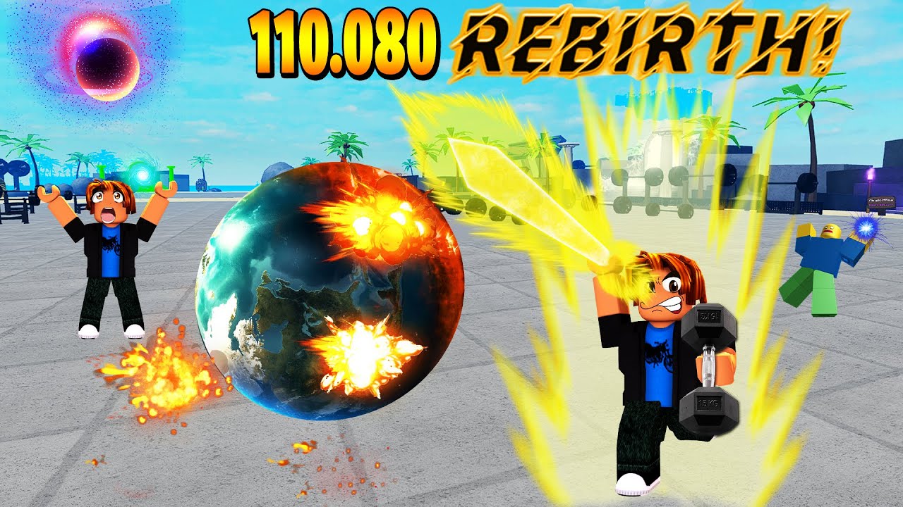 NOOB FOI HUMILHADO MAS PEGOU 110.080 RENASCIMENTOS E ATIVOU O PODER MÁXIMO NO MUSCLE LEGENDS! ROBLOX