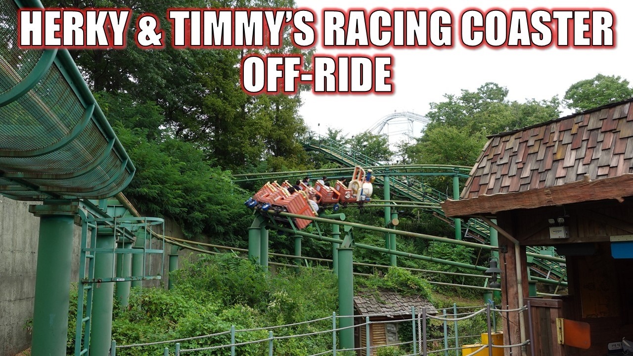 Herky & Timmy's Racing Coaster Off-Ride (60FPS), Everland Backwards Vekoma Coaster | Non-Copyright
