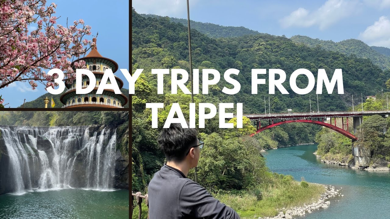 Taipei Taiwan Travel 3 Day Trips 🇹🇼 | Jiufen & Shifen in one day, Wulai, Tamsui & Cherry Blossoms