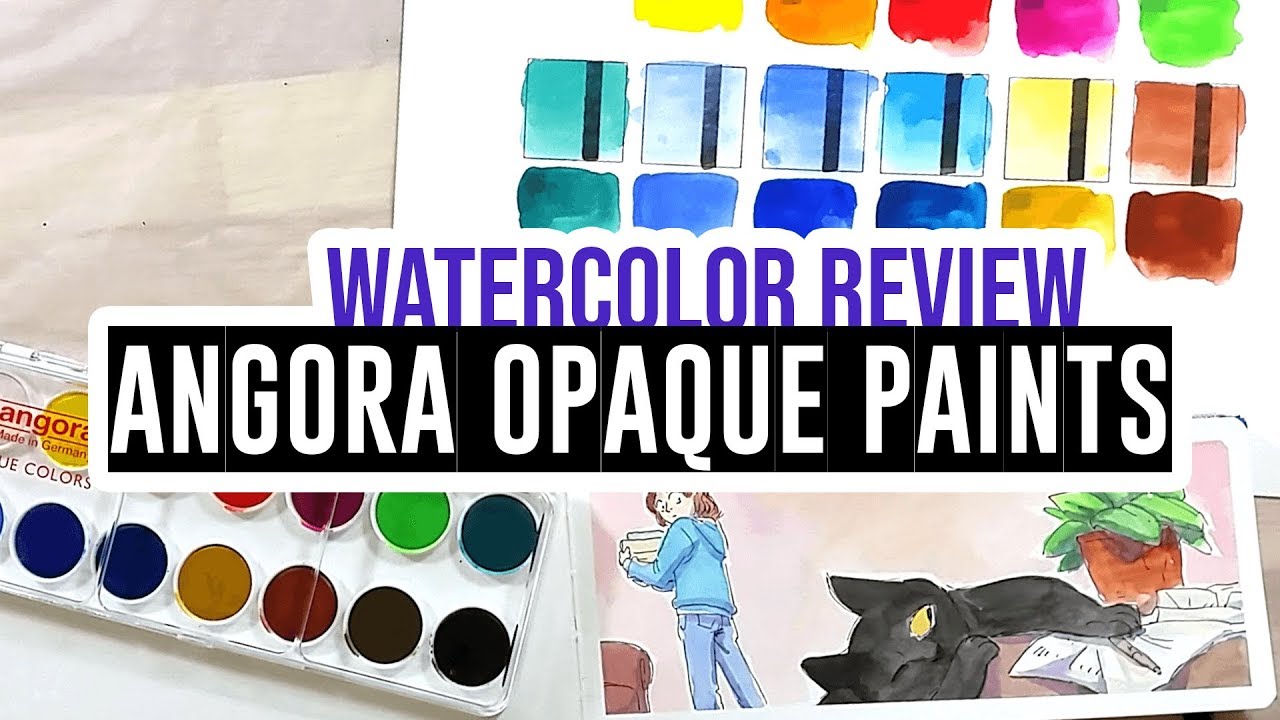 Review & Demo - Talens Angora 14 colors opaque watercolor set 🎨