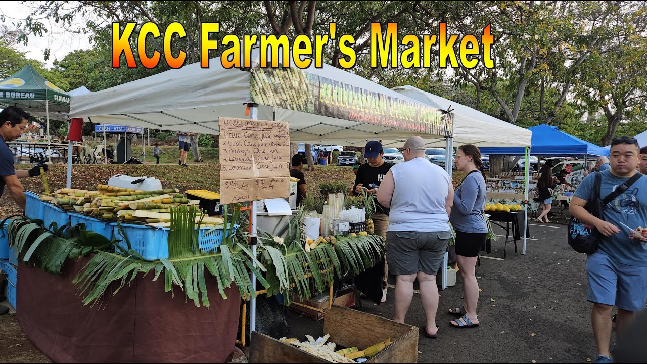 [4K] KCC Farmers Market on 2/10/24 in Honolulu, Oahu, Hawaii