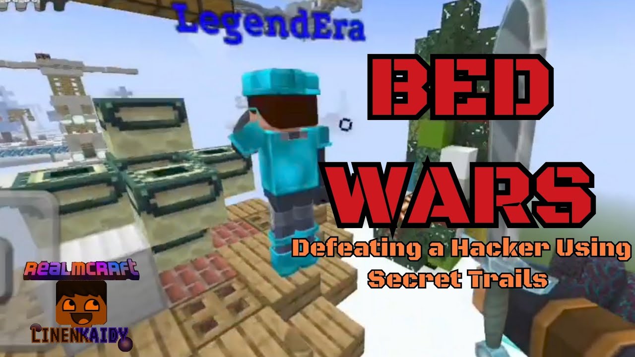 Победа над хакером в Bed Wars с помощью Secret Trails - Realmcraft Bed Wars #30