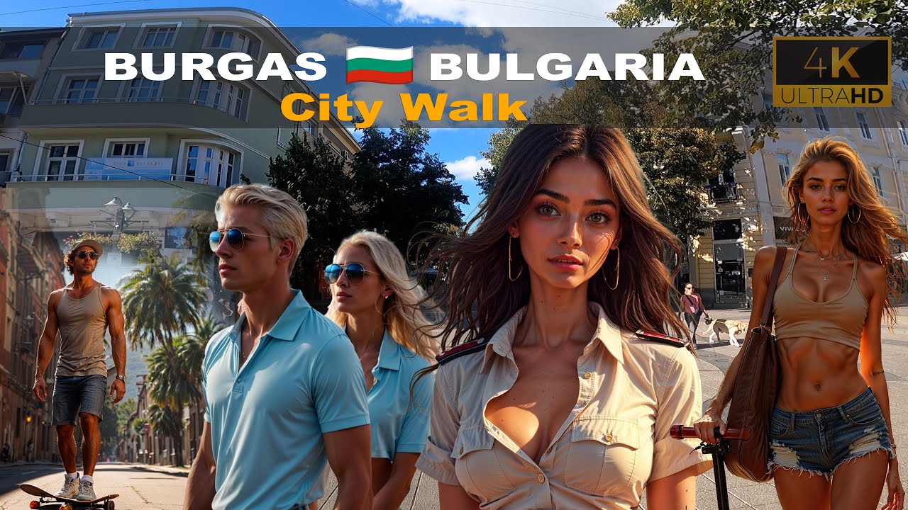 🇧🇬 Burgas Walk • Independence Day • Sunny September 22 ☀️ | Bulgaria 4K