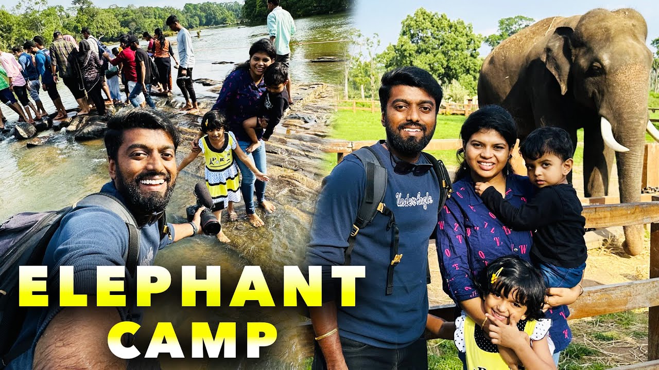 Elephant Sighting in Karnataka 😍 Crossing KAVERI River by WALK - Dubare Elephant Camp | DAN JR VLOGS