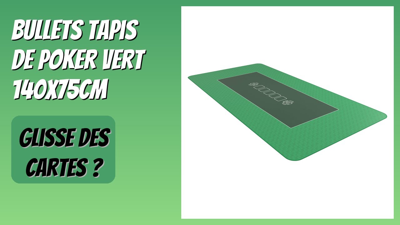 AVIS (2026) : Bullets Tapis de Poker Vert 140x75cm. DÉTAILS