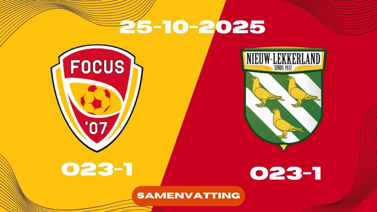 O23-1 Scoort Erop Los! | Focus '07 O23-1 - vv Nieuw Lekkerland O23-1 | Samenvatting