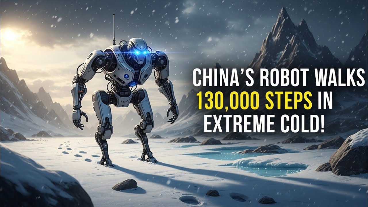 Китайский робот прошёл 130 000 шагов в условиях сильного холода!