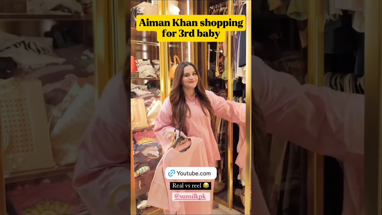 Aiman Khan shopping for 3rd baby#viralshorts#shortsfeed