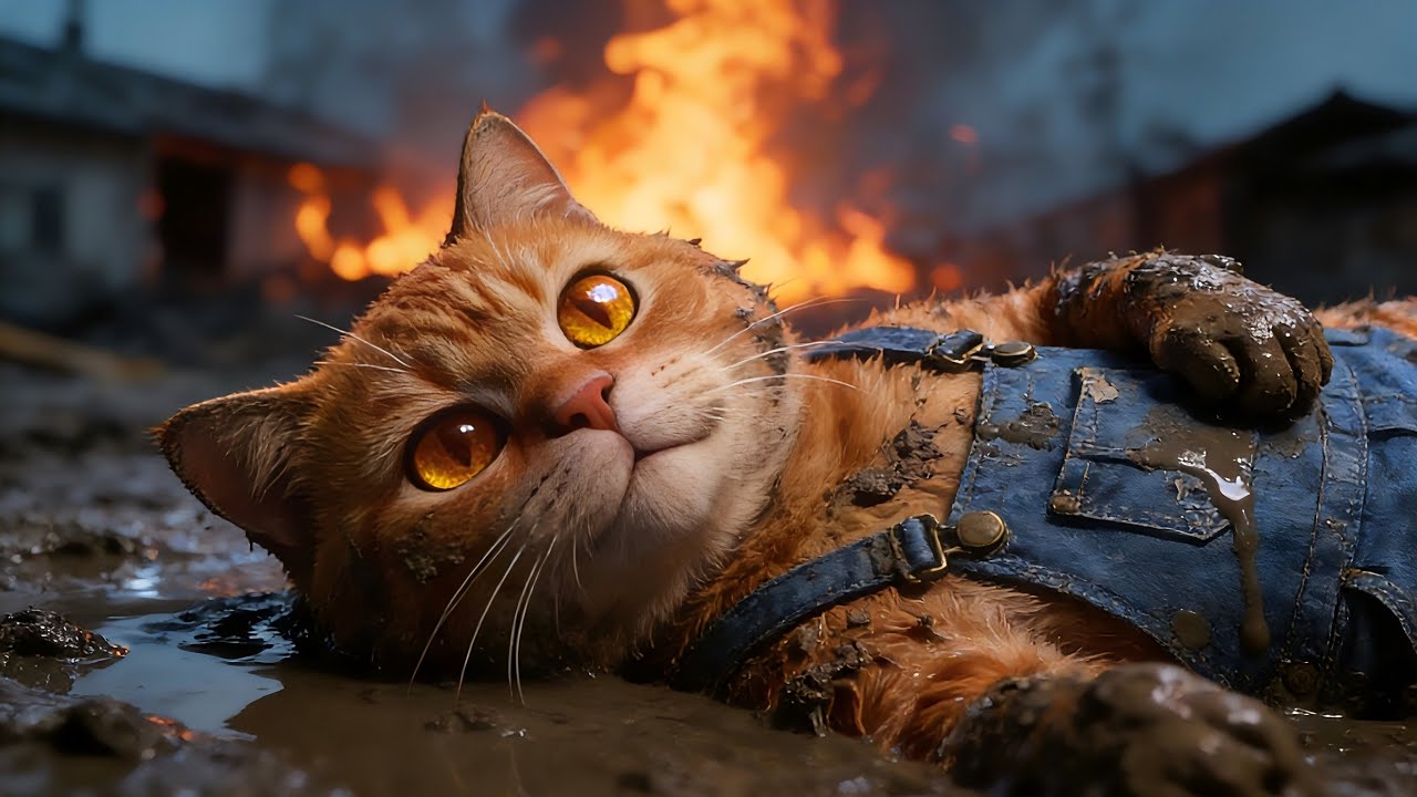 A day in the life of an orange cat saving the village#CatDailyLife #OrangeCat #cat