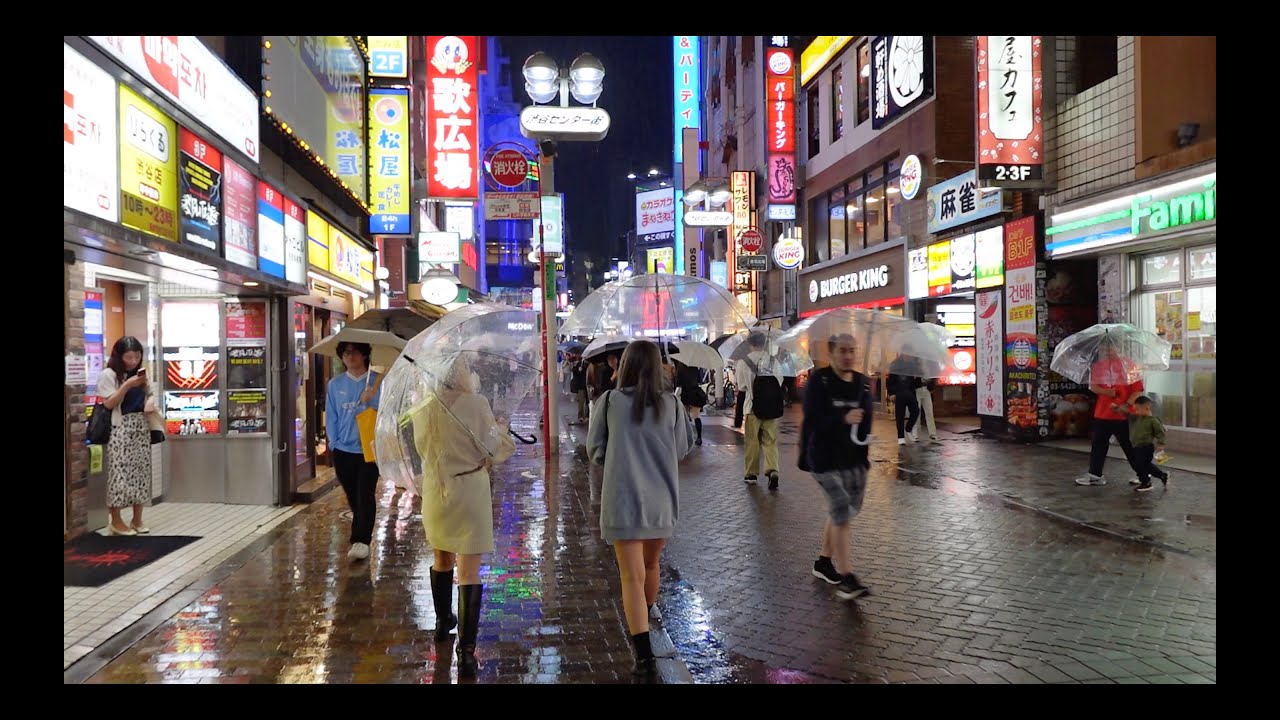 tokyo shibuya street walk rainy day 東京 渋谷 散歩 夜 雨 路地裏 20241008