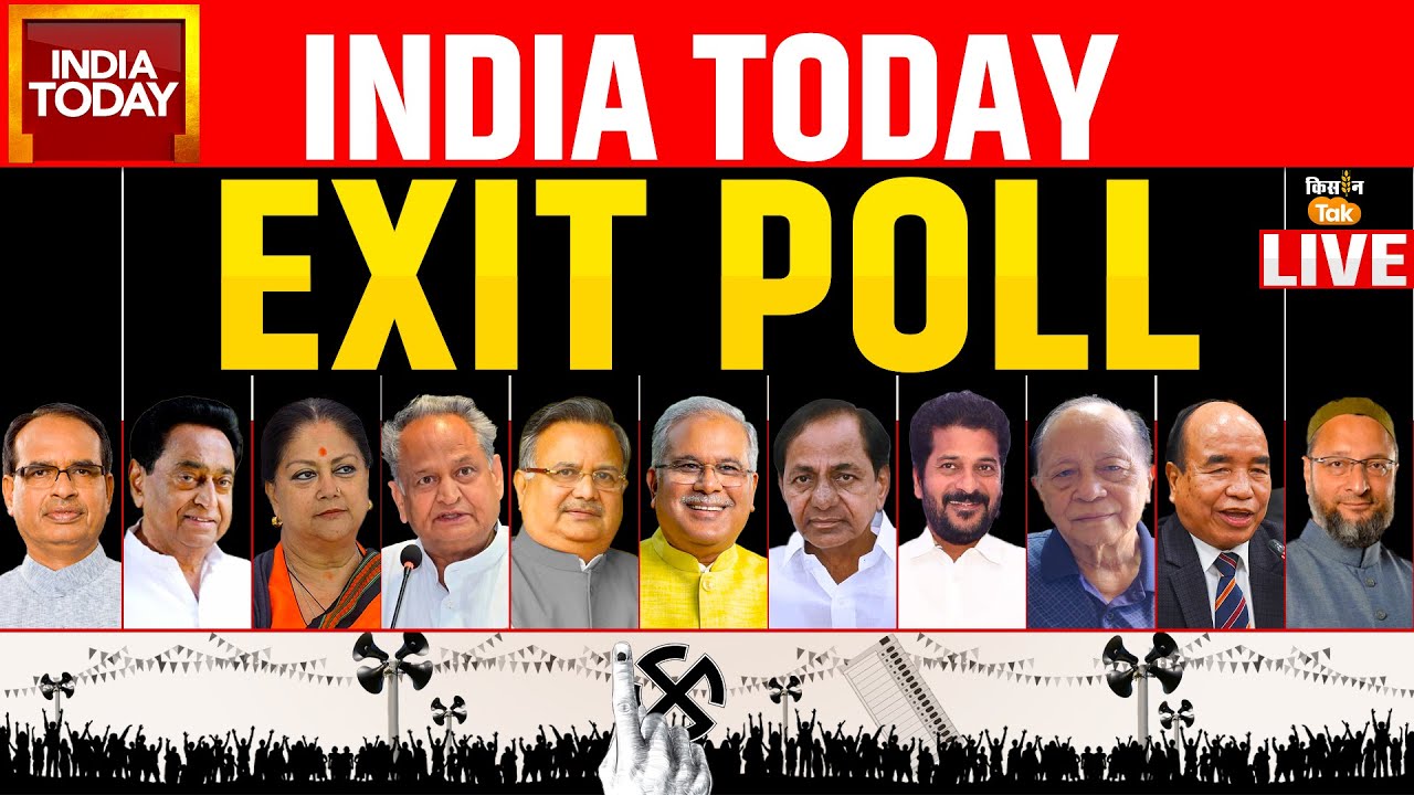 India Today Live Exit Poll 2023 LIVE | Opinion Poll For Five State Elections 2023 LIVE