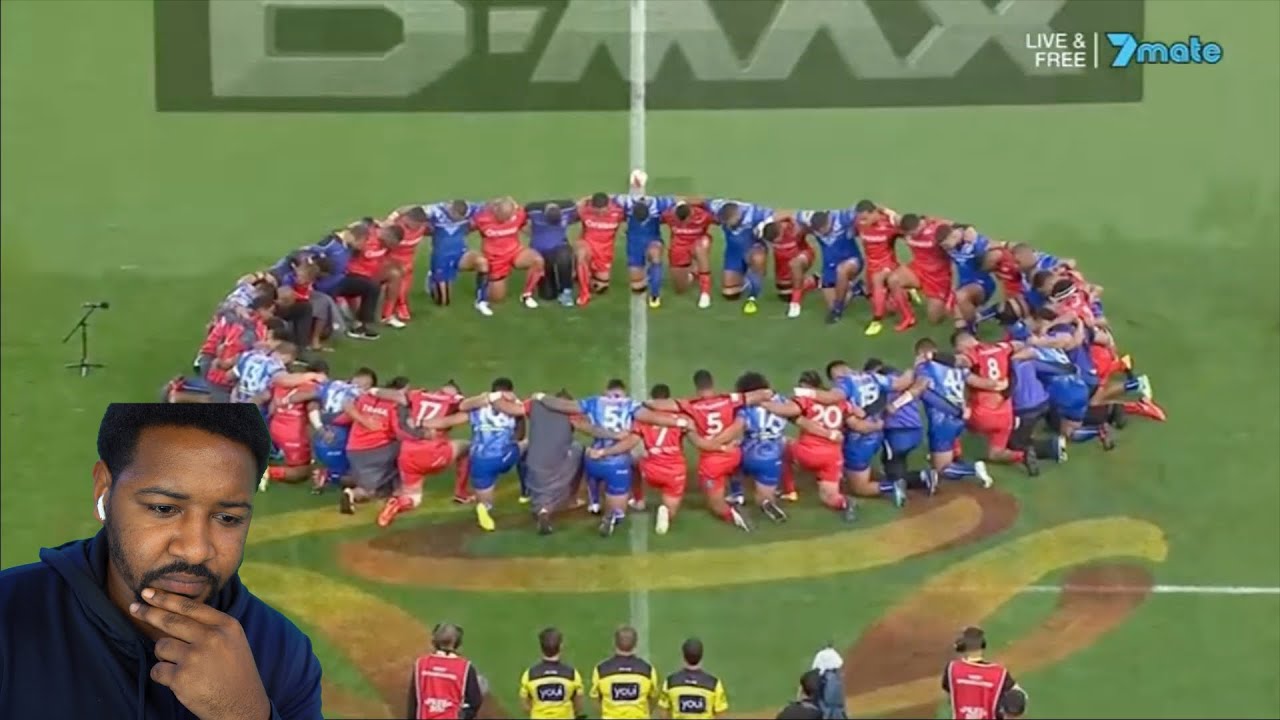 FOR THE CULTURE!!! | SAMOA (SIVA TAU) VS TONGA (SIPI TAU) RLWC17 (AMERICAN REACTION!!!)