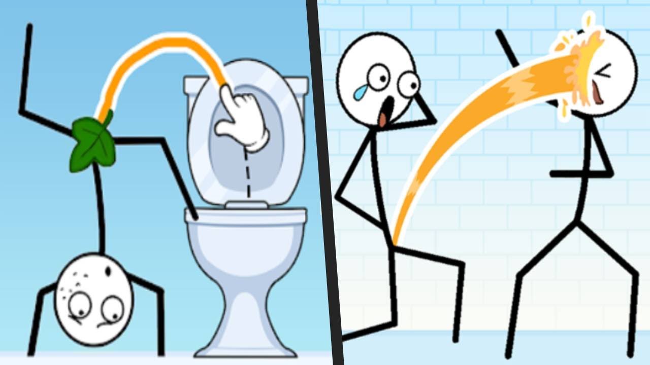 TOILET TIME vs TOILET TIME - All levels Satisfying STICKMAN Mobile Gameplay (Android/ios)
