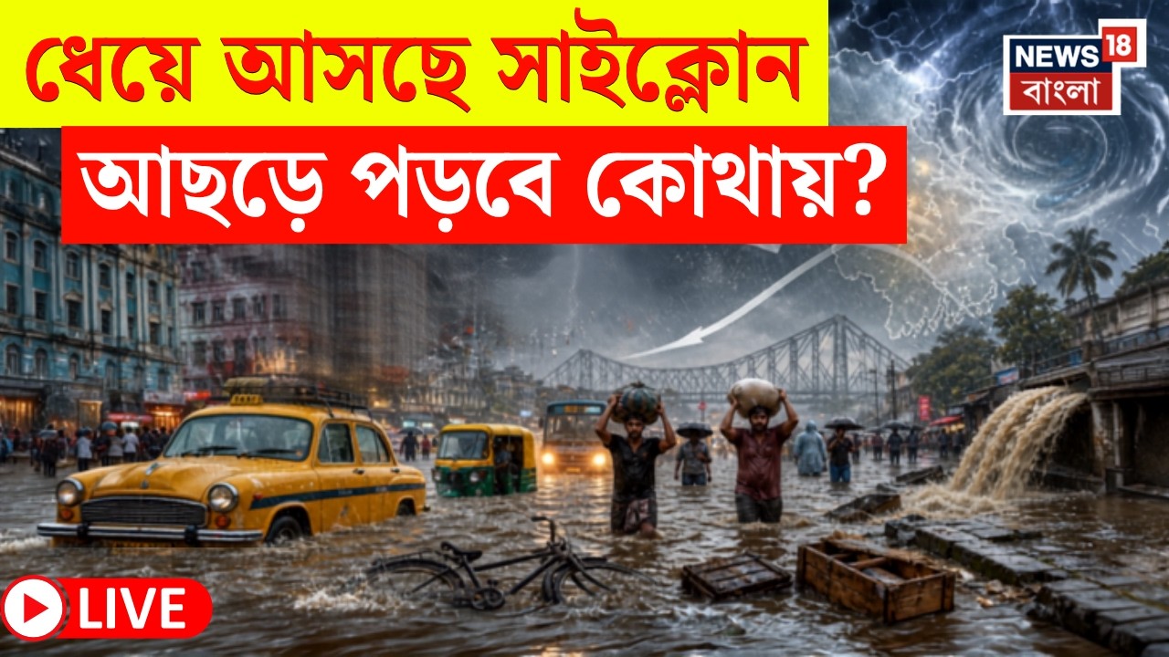 Cyclone Alert News LIVE | ধেয়ে আসছে ভয়ঙ্কর সাইক্লোন? পুজোর মধ্যেই দুর্যোগের আশঙ্কা | Bangla News