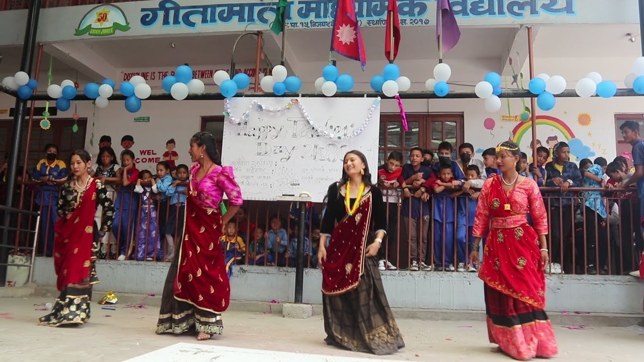 Happy Teacher's Day of Geetamata Secondary School 2080,Dallu Ktm,geetamata school,karuna shahi,