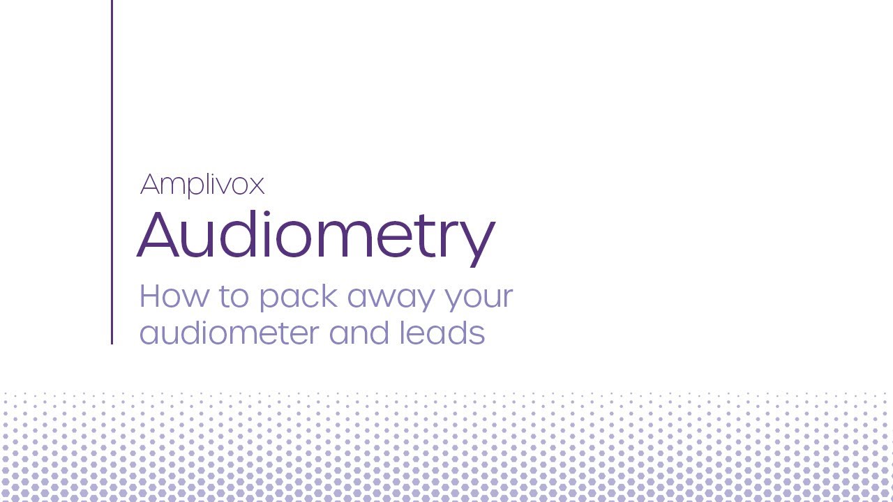 Amplivox | How to pack away your audiometer and leads