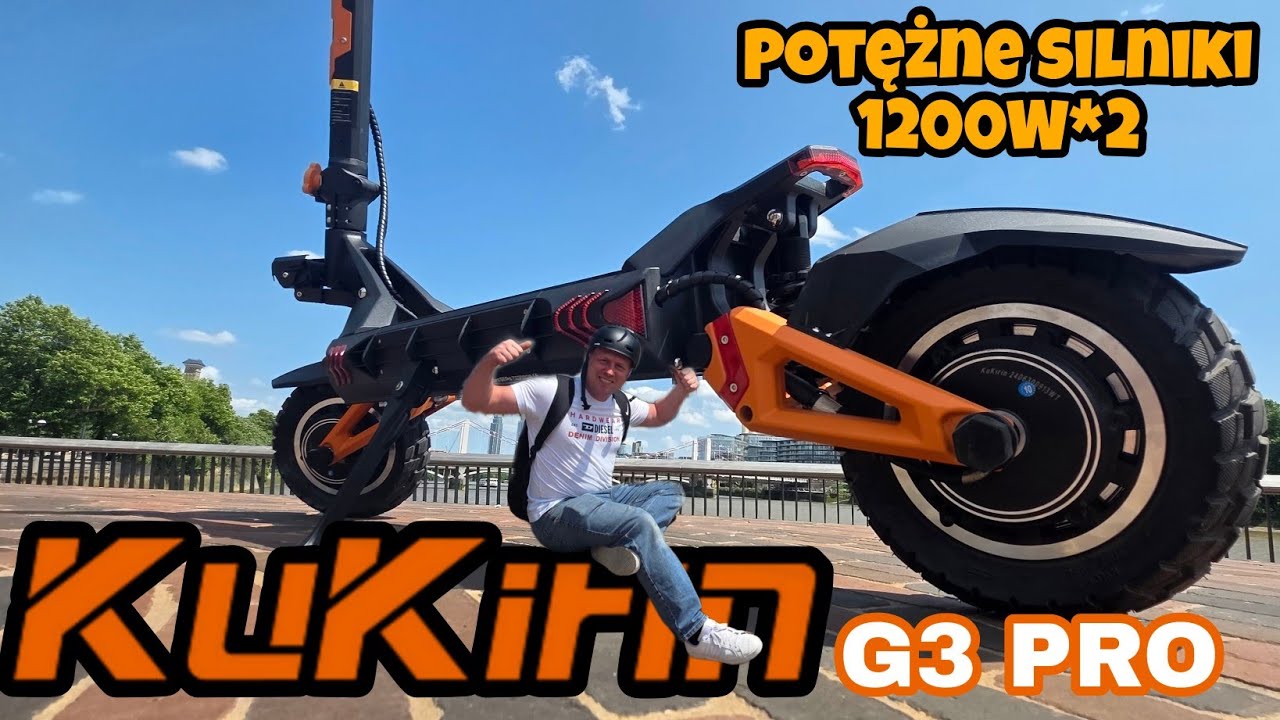 Kukirin G3 Pro &ndash;Hulajnoga, kt&oacute;ra zmienia zasady gry! Czołg na kołach i adrenalina w pakiecie!1200Wx2