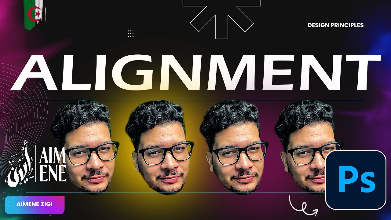 مبادئ تصميم الجرافيك - المحاذات - Alignment Design principles