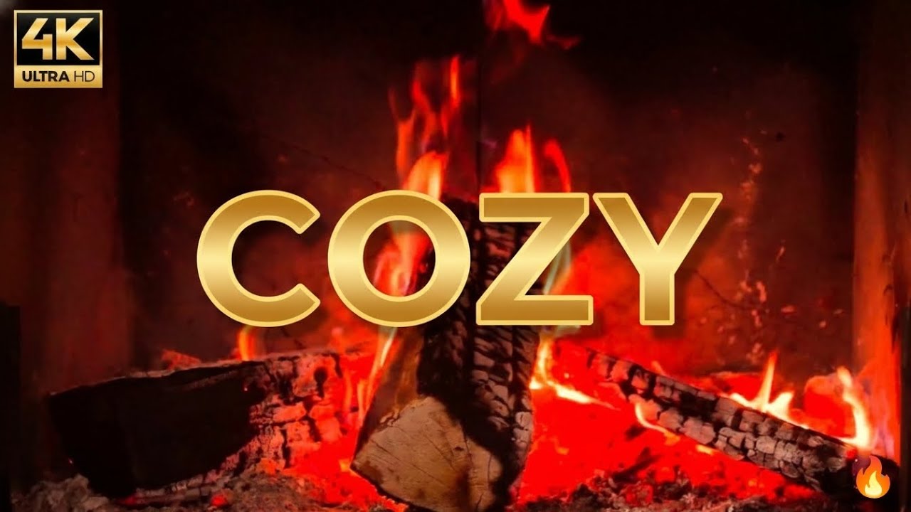COZY Fireplace 4K 🔥 Crackling Fire Ambience for Deep Sleep, Relaxation & Focus #Fireplace 