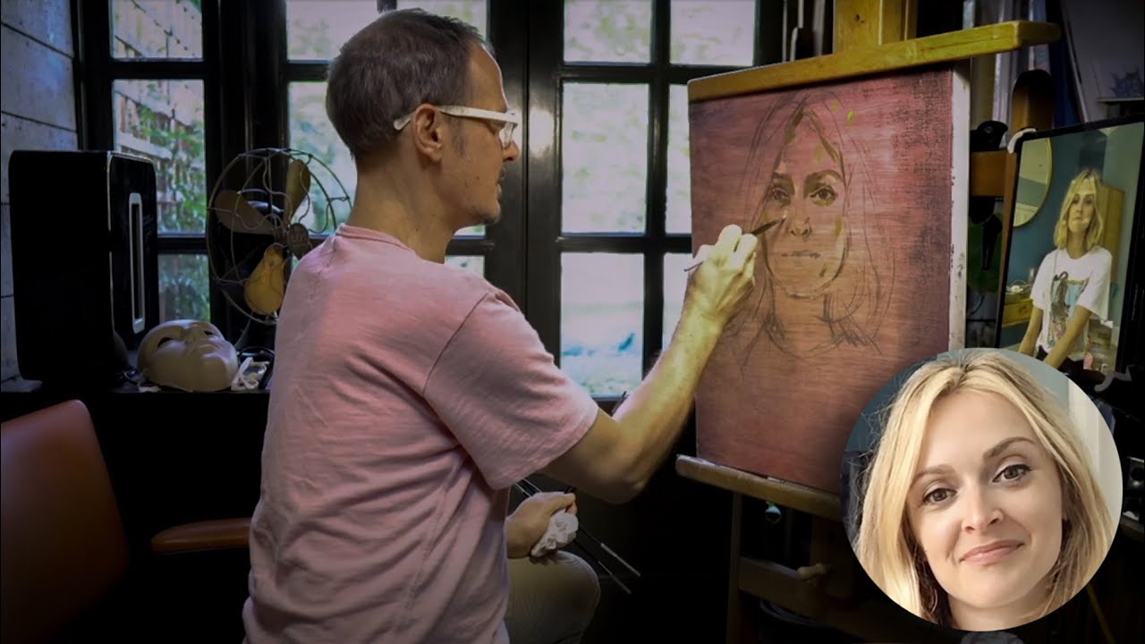 Finding one's own personal style. Facetime Portraits: Jonathan Yeo paints Fearne Cotton. Part 2