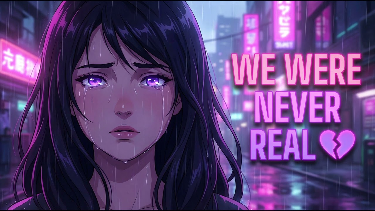 WE WERE NEVER REAL 💔 | Nightcore (Sped Up + Emotional Anime Vibes)