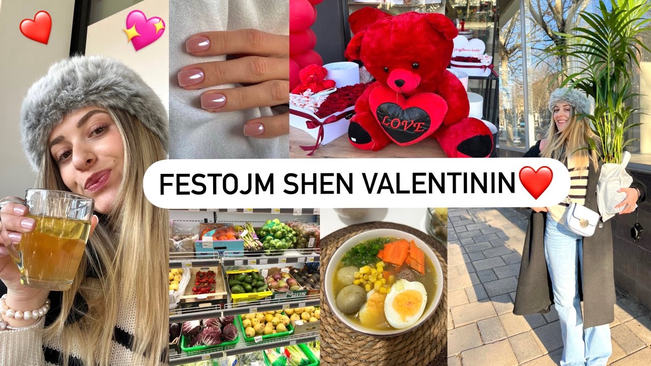 Si e kalova SHEN VALENTININ | VAJTA NE GJYKATE , Supermarket haul, bera thonjte me in | VLOG