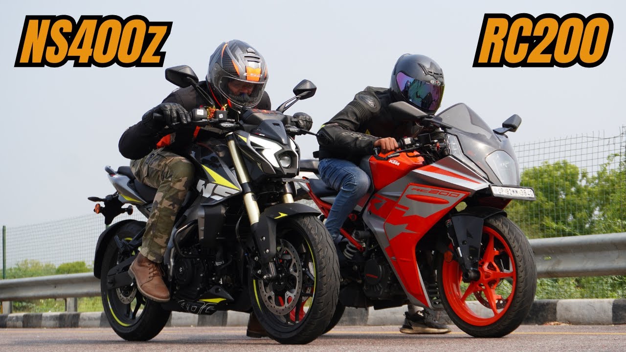 NS400z vs KTM RC200 Drag Race