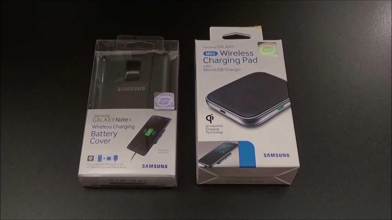 Samsung Galaxy Note 4 QI Wireless Charger Battery Cover and Charging Pad