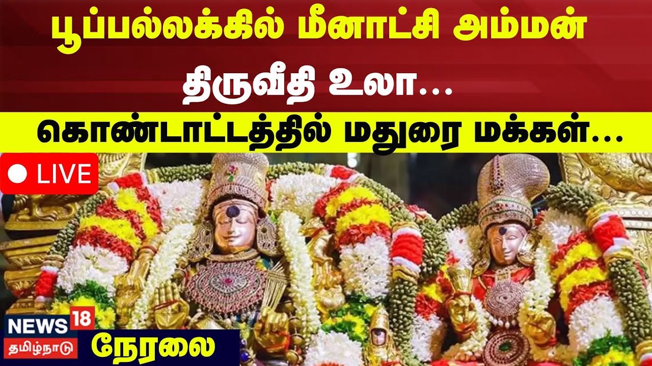 🔴Madurai Chithirai Thiruvizha LIVE |  பூப்பல்லக்கில் மீனாட்சி அம்மன் திருவீதி உலா... | N18L