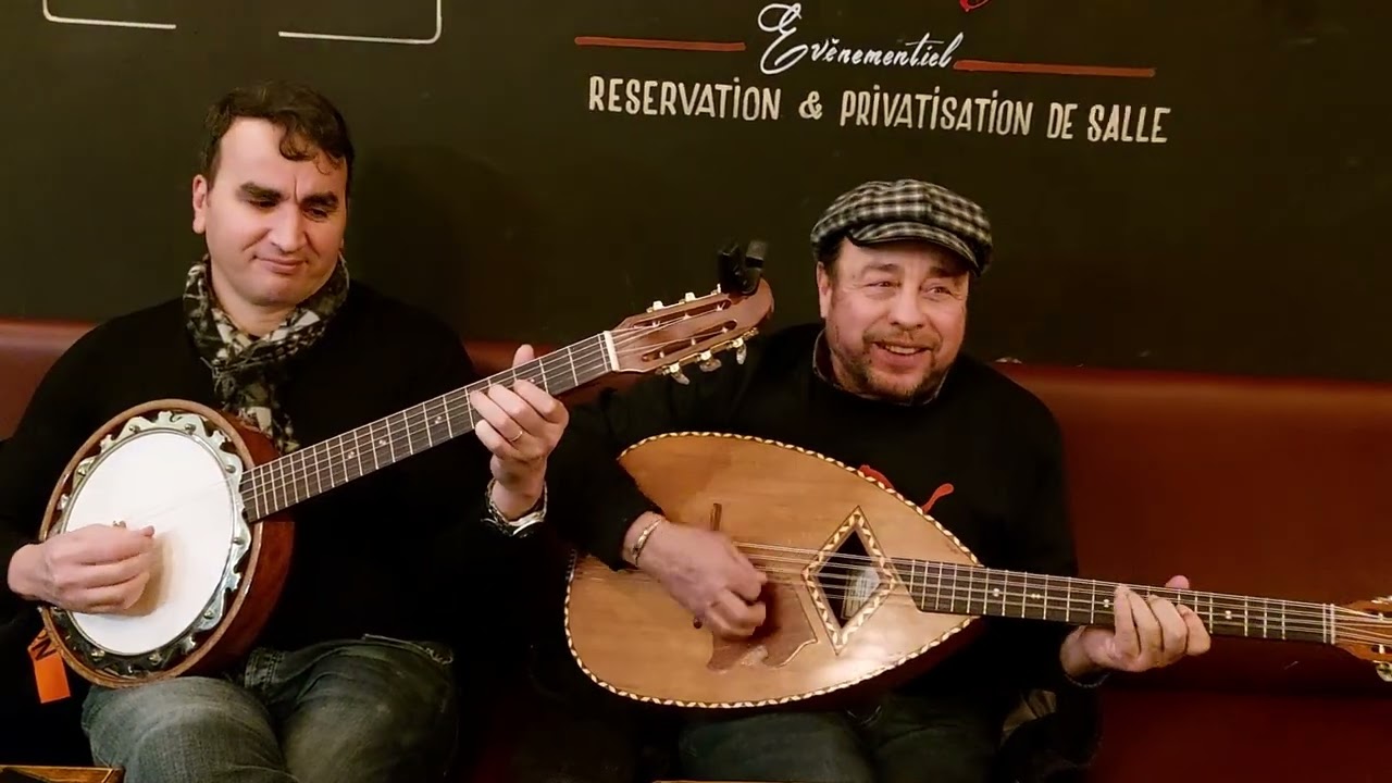 Moh Smaïl et Amdan Kacel,  hommage à Cheikh el Hasnaoui, café littéraire, Paris 08/02/2025.