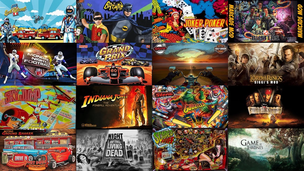 All my Virtual Pinball Tables that I play on Legends Pinball